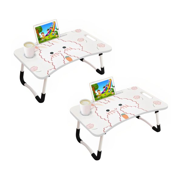 Portable Bed Table Adjustable Foldable Bed Sofa Study Table Laptop Mini Desk with Drawer and Cup Slot Home Decor