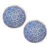 Blue Carpet Soft Linen Bohemian Non-Slip Floor Retro Minimalist Round Rug Home Decor with Tassels