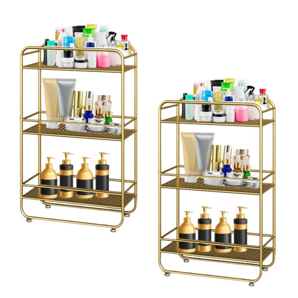 3 Tier Rectangular Bathroom Shelf Multifunctional Storage Display Rack Organiser