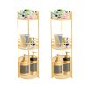 3 Tier Bathroom Freestanding Storage Shelf Multifunctional Display Rack Organiser with Basket