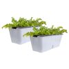 Rectangular Flowerpot Vegetable Herb Flower Outdoor Plastic Box Garden Decor