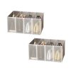 1 Tier Multifunctional PP Plastic Bag Box Portable Cubby DIY Storage Shelves Stackable Handbag Purse Organiser