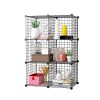 Black Portable Cube Storage Organiser Foldable DIY Modular Grid Space Saving Shelf