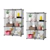 Black Portable Cube Storage Organiser Foldable DIY Modular Grid Space Saving Shelf