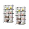 Black Portable Cube Storage Organiser Foldable DIY Modular Grid Space Saving Shelf