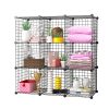 Black Portable Cube Storage Organiser Foldable DIY Modular Grid Space Saving Shelf