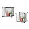 Black Portable Cube Storage Organiser Foldable DIY Modular Grid Space Saving Shelf