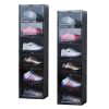 Portable Shoe Organiser Sneaker Footwear Folding Plastic Bin Stackable Storage Box with Magnetic Door