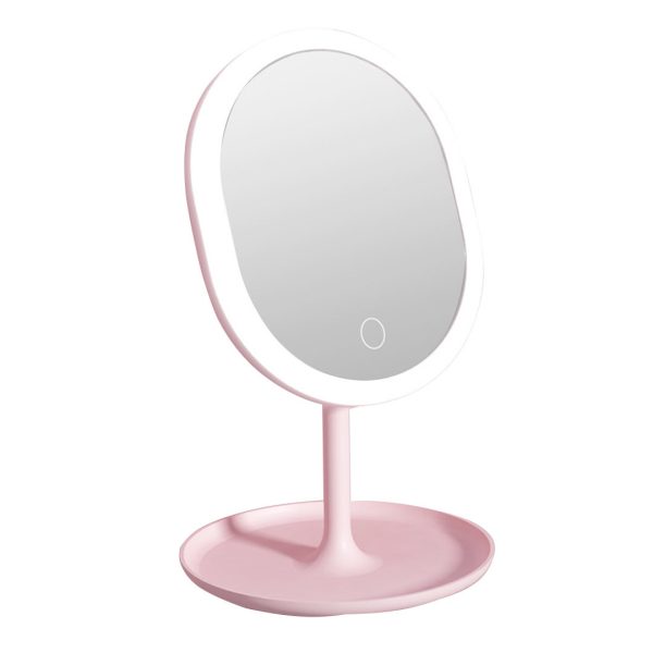 20cm Rechargeable LED Light Makeup Mirror Magnification Tabletop Vanity Home Decor