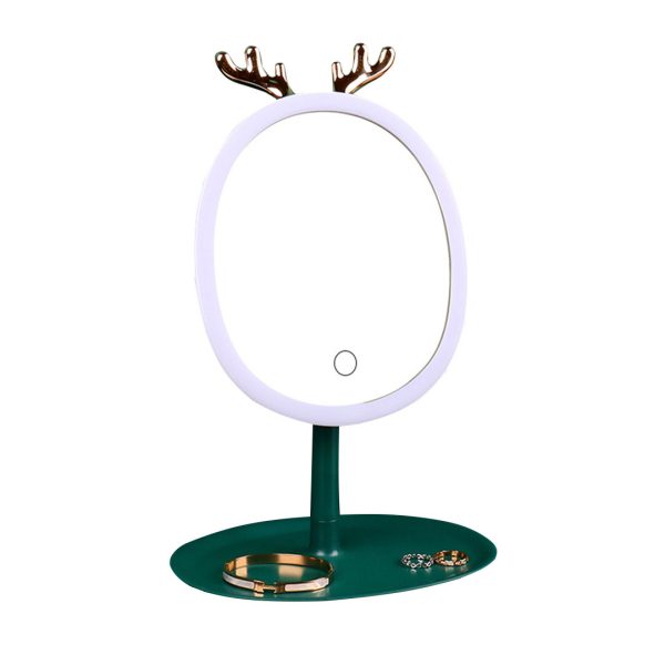 Antler LED Light Makeup Mirror Magnification Tabletop Vanity Home Decor
