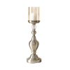 Glass Candlestick Candle Holder Stand Pillar Glass/Iron Metal