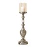 Glass Candlestick Candle Holder Stand Pillar Glass/Iron Metal