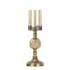 Glass Candle Holder Candle Stand Glass Metal with Candle