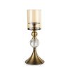 Glass Candle Holder Candle Stand Glass Metal with Candle