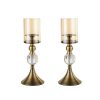 Glass Candle Holder Candle Stand Glass/Metal