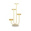 U Shaped Plant Stand Round Flower Pot Tray Living Room Balcony Display Metal Decorative Shelf