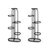 Round Metal Plant Rack Flowerpot Storage Display Stand Holder Home Garden Decor