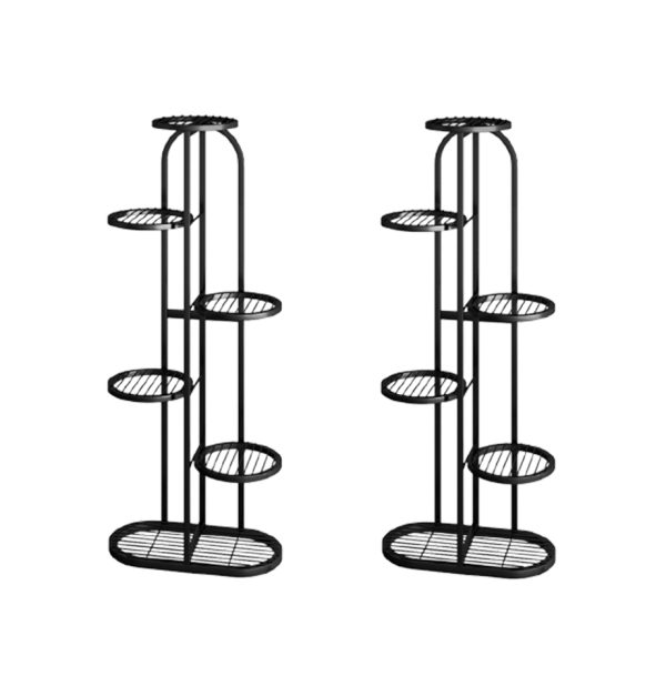 Round Metal Plant Rack Flowerpot Storage Display Stand Holder Home Garden Decor