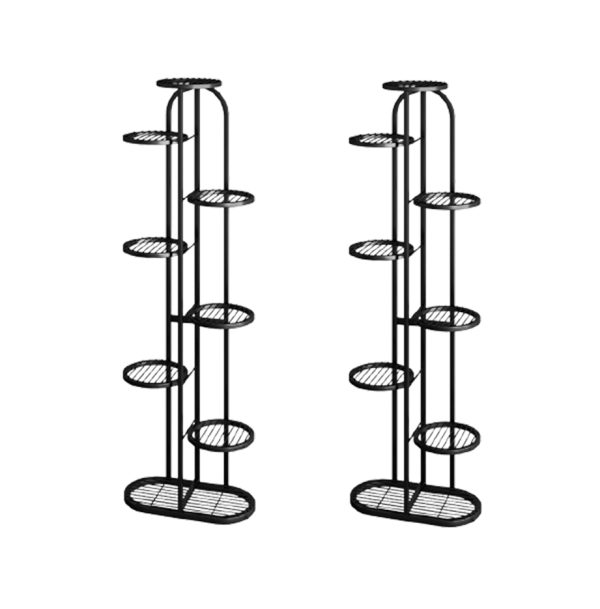 Round Metal Plant Rack Flowerpot Storage Display Stand Holder Home Garden Decor
