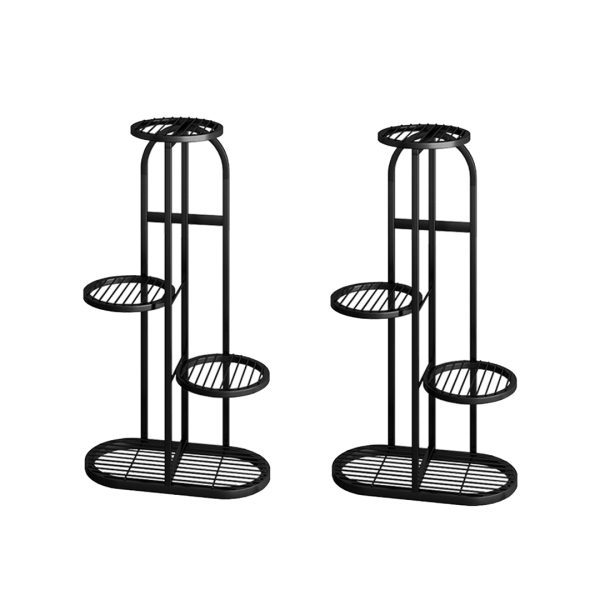 Round Metal Plant Rack Flowerpot Storage Display Stand Holder Home Garden Decor