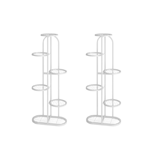 Round Metal Plant Rack Flowerpot Storage Display Stand Holder Home Garden Decor