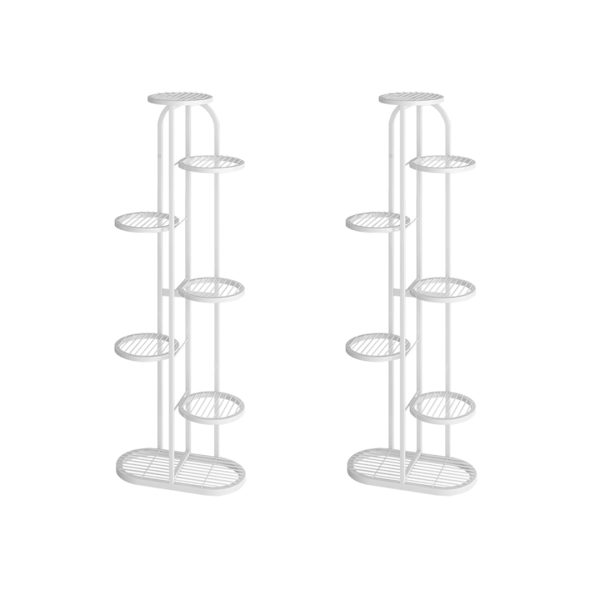 Round Metal Plant Rack Flowerpot Storage Display Stand Holder Home Garden Decor