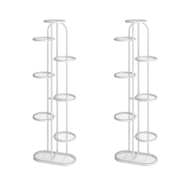 Round Metal Plant Rack Flowerpot Storage Display Stand Holder Home Garden Decor