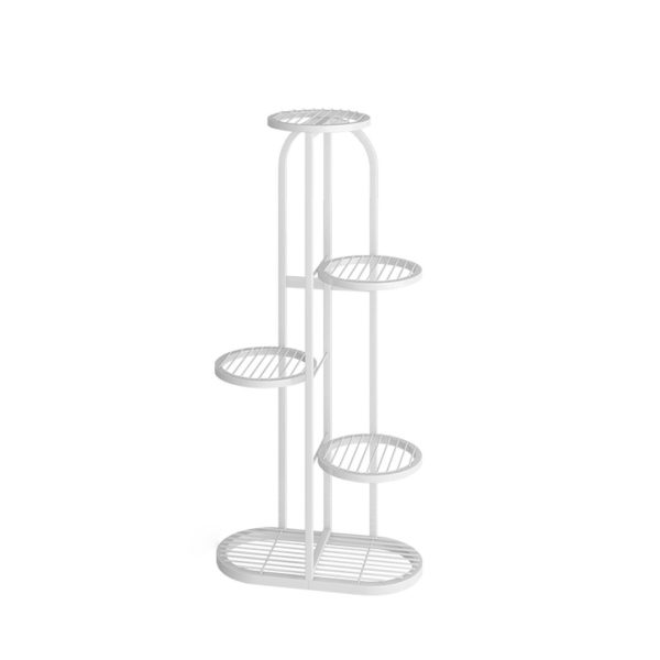 Round Metal Plant Rack Flowerpot Storage Display Stand Holder Home Garden Decor