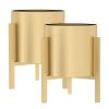 30CM Gold Metal Plant Stand with Flower Pot Holder Corner Shelving Rack Indoor Display