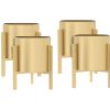 30CM Gold Metal Plant Stand with Flower Pot Holder Corner Shelving Rack Indoor Display