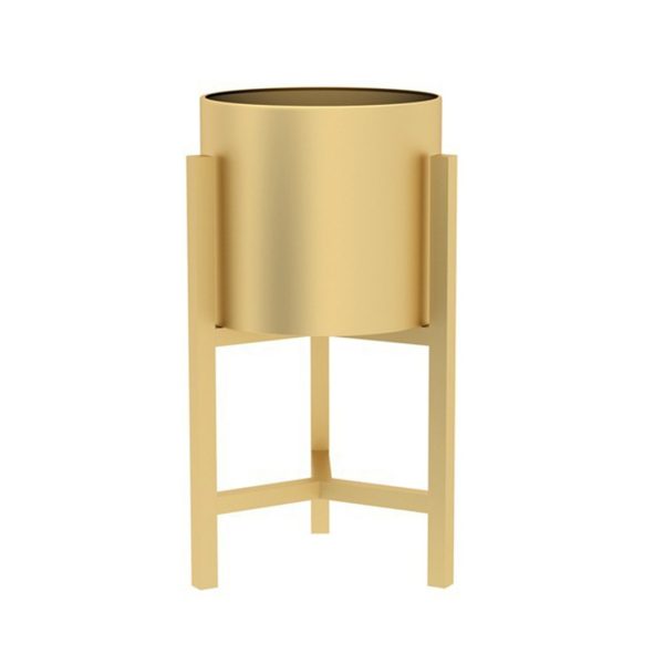30CM Gold Metal Plant Stand with Flower Pot Holder Corner Shelving Rack Indoor Display