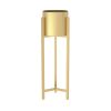 30CM Gold Metal Plant Stand with Flower Pot Holder Corner Shelving Rack Indoor Display