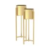 30CM Gold Metal Plant Stand with Flower Pot Holder Corner Shelving Rack Indoor Display