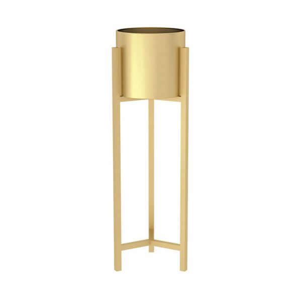 30CM Gold Metal Plant Stand with Flower Pot Holder Corner Shelving Rack Indoor Display