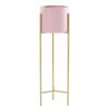 Pink Metal Tiered Plant Stand Flower Pots Holders Foldable Rack Indoor Display