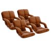 Foldable Lounge Cushion Adjustable Floor Lazy Recliner Chair with Armrest