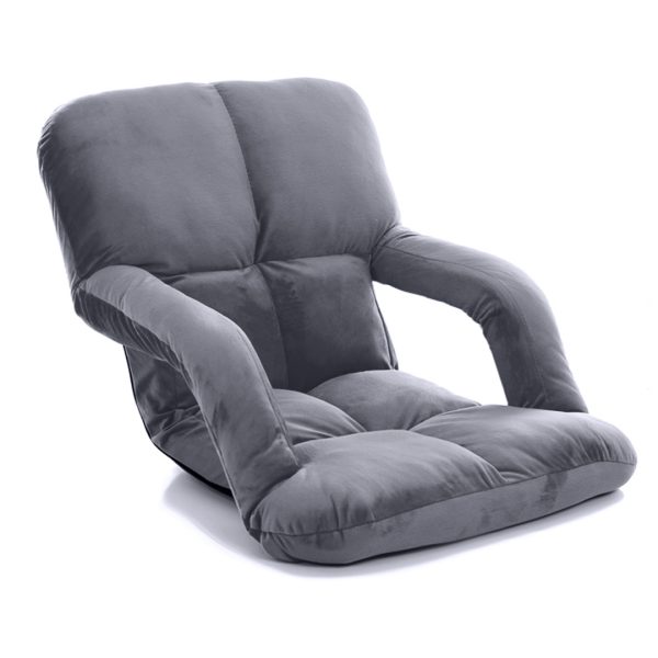 Foldable Lounge Cushion Adjustable Floor Lazy Recliner Chair with Armrest
