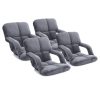 Foldable Lounge Cushion Adjustable Floor Lazy Recliner Chair with Armrest