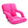Foldable Lounge Cushion Adjustable Floor Lazy Recliner Chair with Armrest