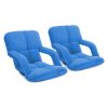 Foldable Lounge Cushion Adjustable Floor Lazy Recliner Chair with Armrest