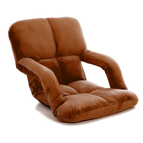 Foldable Lounge Cushion Adjustable Floor Lazy Recliner Chair with Armrest