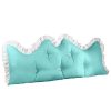 Princess Bed Pillow Headboard Backrest Bedside Tatami Sofa Cushion with Ruffle Lace Home Decor