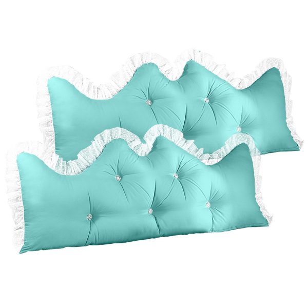 Princess Bed Pillow Headboard Backrest Bedside Tatami Sofa Cushion with Ruffle Lace Home Decor