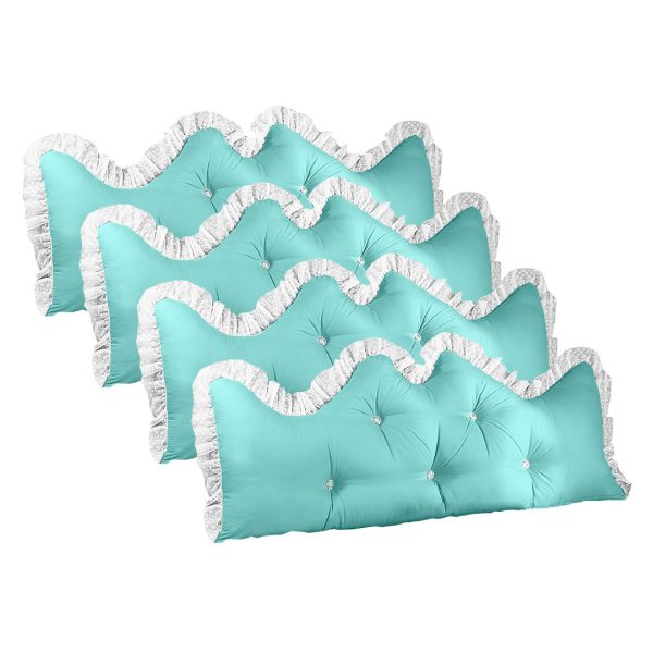Princess Bed Pillow Headboard Backrest Bedside Tatami Sofa Cushion with Ruffle Lace Home Decor