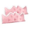 Princess Bed Pillow Headboard Backrest Bedside Tatami Sofa Cushion with Ruffle Lace Home Decor