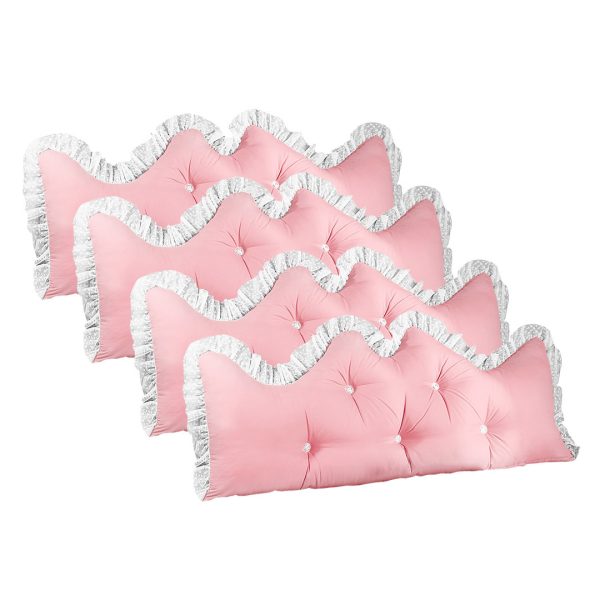 Princess Bed Pillow Headboard Backrest Bedside Tatami Sofa Cushion with Ruffle Lace Home Decor