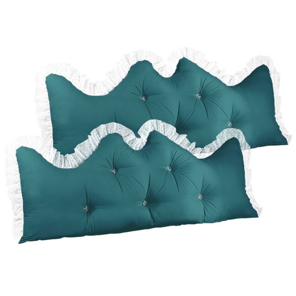 Princess Bed Pillow Headboard Backrest Bedside Tatami Sofa Cushion with Ruffle Lace Home Decor
