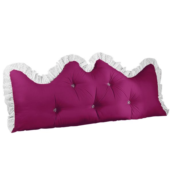 Princess Bed Pillow Headboard Backrest Bedside Tatami Sofa Cushion with Ruffle Lace Home Decor