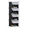 Shoe Rack Organizer Sneaker Footwear Storage Stackable Stand Cabinet Portable Wardrobe with Cover