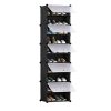 Shoe Rack Organizer Sneaker Footwear Storage Stackable Stand Cabinet Portable Wardrobe with Cover